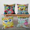 S-Sponge B-Bob Anime Pillow Cover For Bedroom Room And Living Room Sofa Decorative Cushion Cover