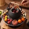Charcoal Grill Round Firepit Fireplace Furnace Wood Burning Camp Stove Barbecue for Camping