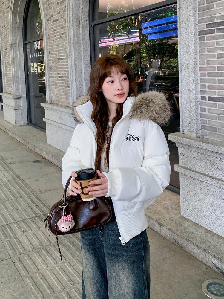 

Women s American-Style Waist-Cinching Winter Down Jacket 2025 - Short, Slimming, 90% White Duck Down, Warm Coat for Autumn/Winter M (110-130 lbs)