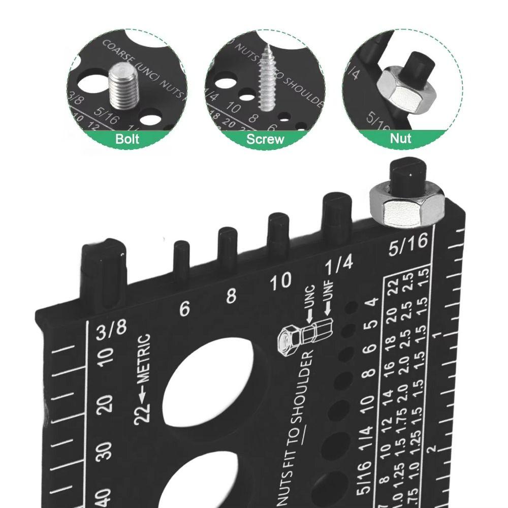 Imperial Standard Screw Size Measuring Ruler Metric Size Bolt Gauges Measuring Tool  Industrial Use