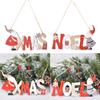 1 Pcs 23*13CM Wooden Santa Claus Letter Hanging Door Hanging Christmas Tree Party For Home Door Xmas Tree Pendants