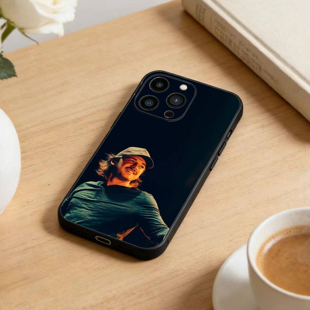 

M-Morgan Wallen Phone Case For iPhone 16,15,14,13,12,17,Pro Max,Plus Silicone Black Case iPhone14ProMax