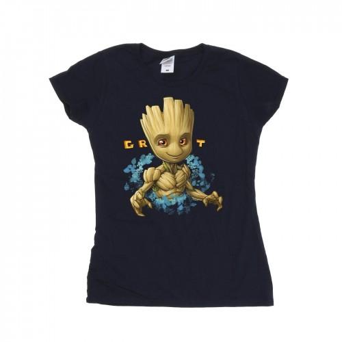 Guardians Of The Galaxy Womens/Ladies Groot Flowers Cotton T-Shirt