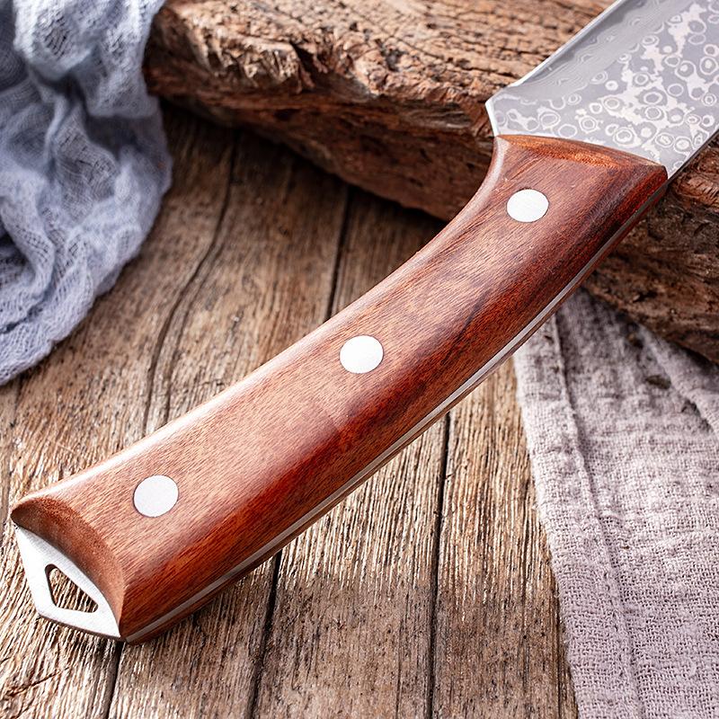 Damascus Steel VG10 Bone Cutting Knife 67 Layers of High Carbon Steel Forged From The Cutting Knife Meat and Fish Cutting Knife