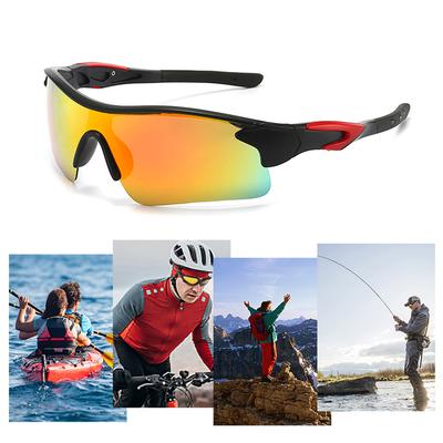 New Colorful Bicycle Cycling Glasses One-piece Sunglasses Men's Outdoor Sports Polarized Sunglasses VA05