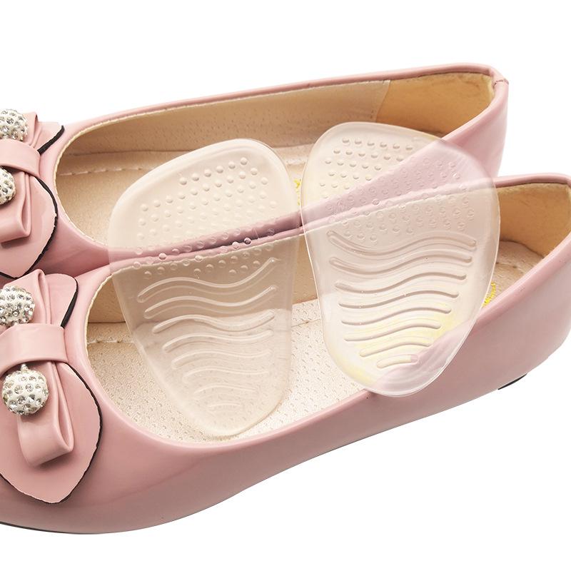 Shock-Absorbing Non-Slip Silicone Gel Forefoot Pads - Transparent, Anti-Pain, Wear-Resistant Sports Half Pads