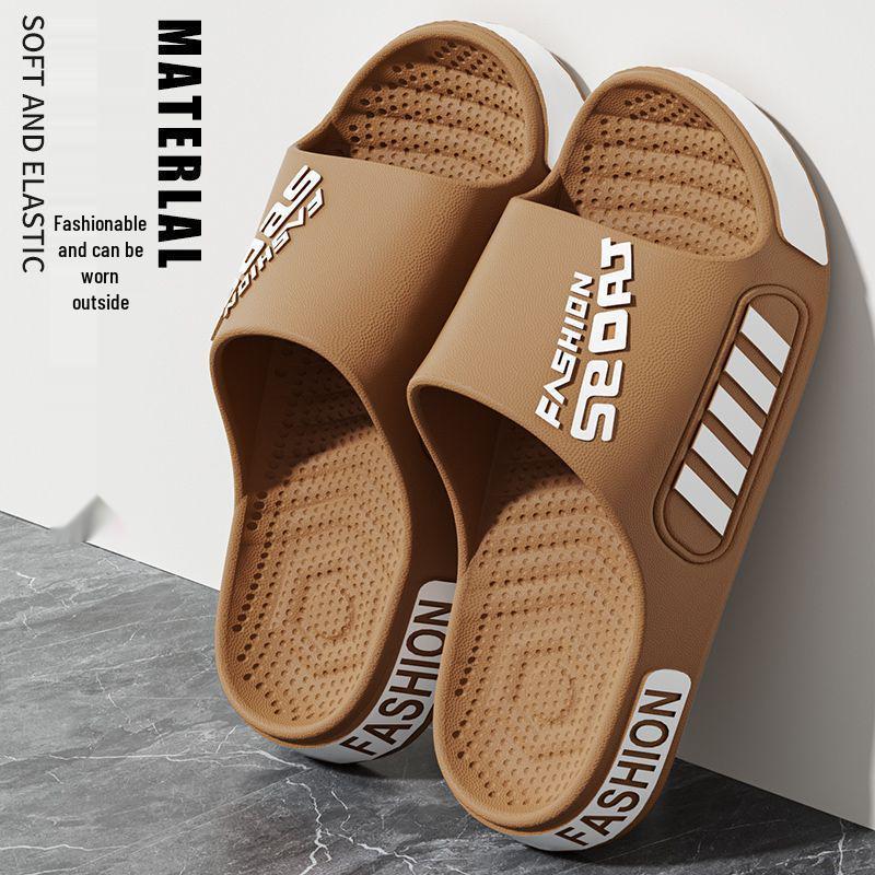 

2025 Модные мужские EVA Нескользящие уличные тапочки, Большой размер, Износостойкие, Идеально подходят для студентов. Large 44-45 хаки