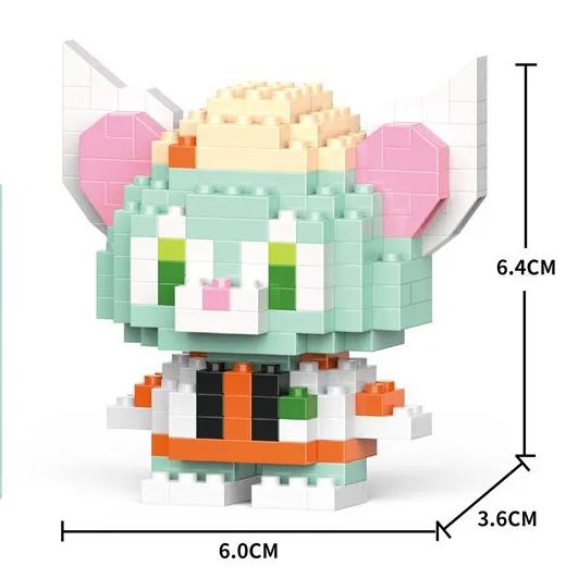 Disney Anime Prinzessin Bausteine Stitch Mickey Mouse Mini Action Spielfiguren Blöcke Spielzeug Ziegel Zusammenbauen Spielzeug Kinder Geschenke