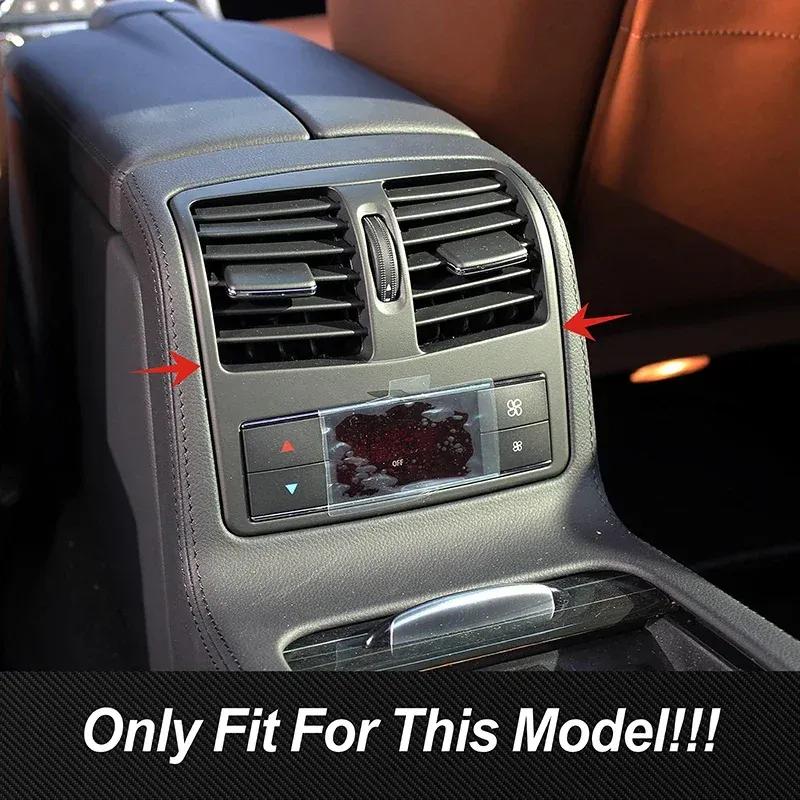 Car Rear Air Vent Outlet Frame Trim Carbon Fiber Pattern Sticker Accessory For Mercedes Benz CLS W218 CLS260 300 320 350 2012-17