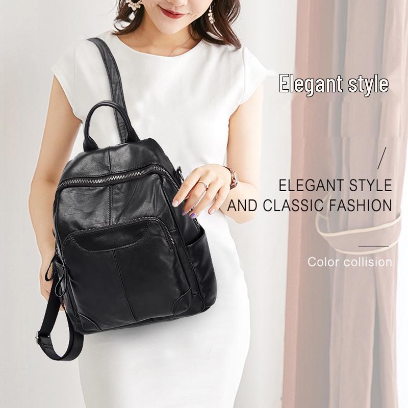 2025 Damen Rucksack aus echtem Leder im Retro-Stil - Modischer Schulrucksack aus Rindsleder für Damen