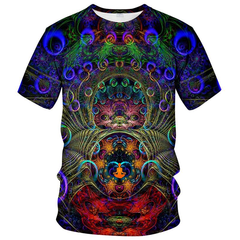 Abstract Phoenix Graphic T Shirt for Men 3D Printed Colorful Streetwear T-shirt y2k Tops Womens