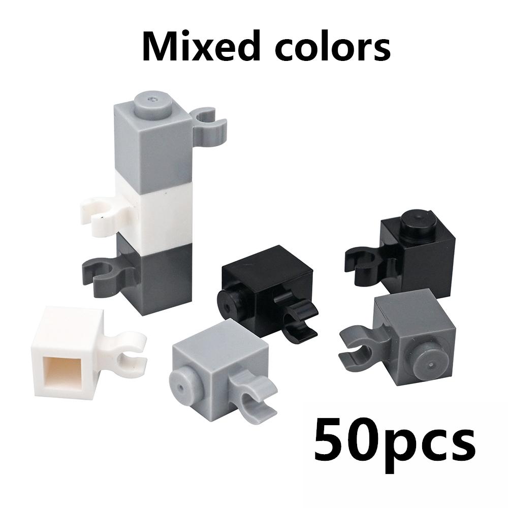 Briques Modifiées 1x1 avec Clip en U Ouvert Briques de Construction Compatibles 60475 Accessoires MOC