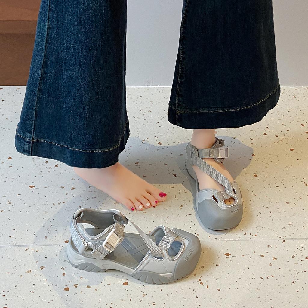 Casual Women's Shoes 2025 New Sports and Leisure Fashion Bag Head Sandals Wear Soft-soled Beach Shoes Casual Sandals Women