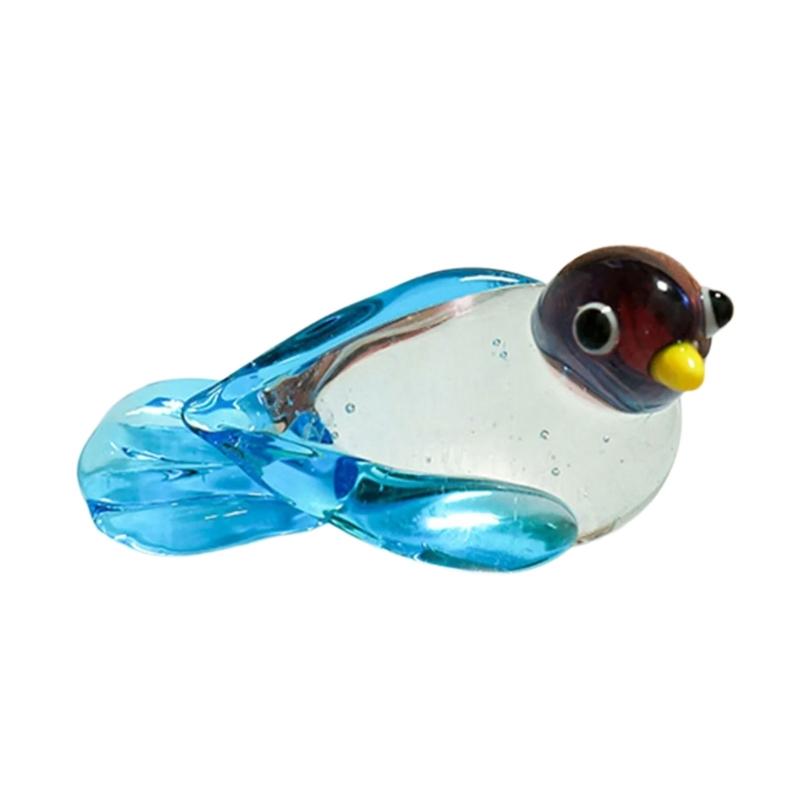 Kristall Vogelfiguren Handgeblasene Glasvögel Statuen Dekorative Skulpturen für Wohnungsdekorationen Geschenk für Vogelliebhaber