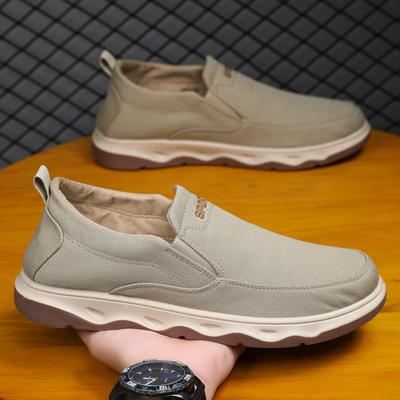 Men's Shoes Spring New One-pedal Doudou Shoes Light and Comfortable Old Beijing Canvas Shoes