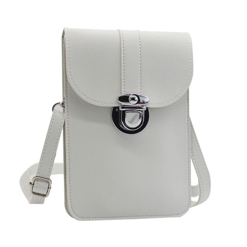 Leather Cell Phone Bag Touch screen Shoulder Pocket Wallet Pouch