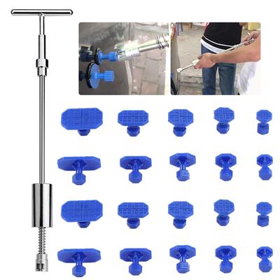 Car Paintless Dent Repair Tools Metal T Puller Removal Kit Slide Hammer Reverse Hammer Tool Auto Body 18Pcs Suction Cup Set