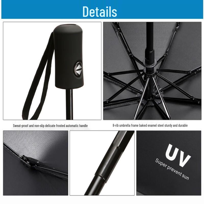 Chang Baosen Automatic UV Blackout Sun/Rain Umbrella 10-Pack