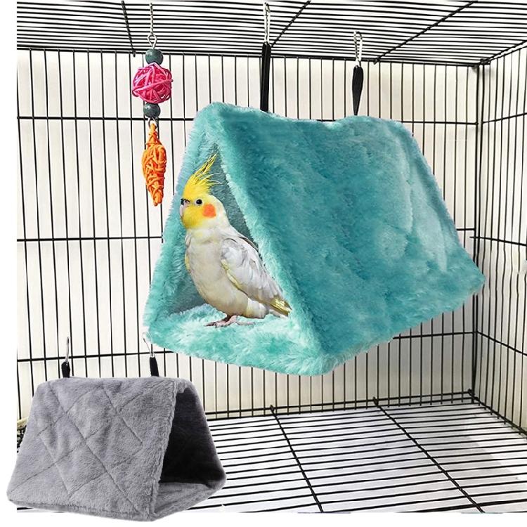Parrot Hammock with 2 Hanging Hooks Warm Snuggle Hut Cage Tent for Cockatiels