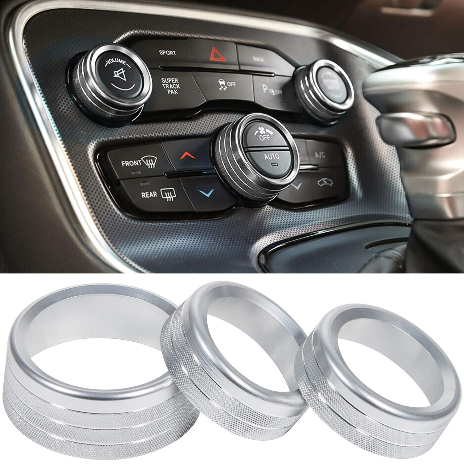 

3 шт./комплект декоративных колец, комплект из алюминиевого сплава для регулировки громкости кондиционера, декоративное кольцо для Challenger 15-20 75#