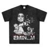 T-shirt da uomo T-shirt da donna Retro Hip Hop Eminem Stampata a maniche corte Lavata ad acqua Moda Retro Lusso di alta gamma prodotto caldo