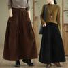 Autumn and Winter Solid Color Corduroy Casual Wide-leg Pants Women