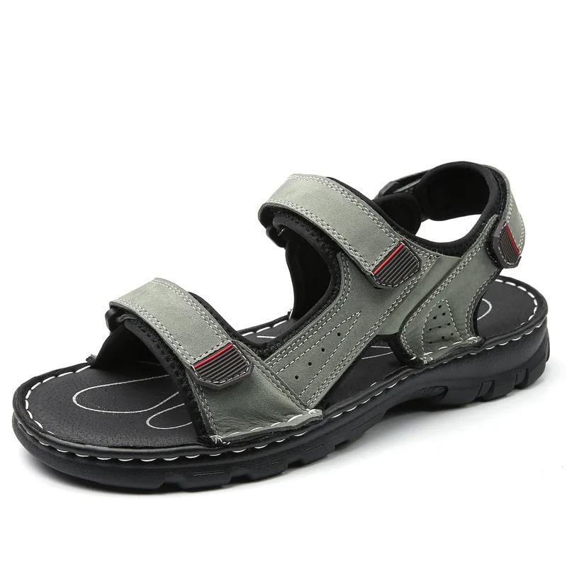 Sandale Pu Bărbați Sandale Trend Casual Mărime Mare Pantofi Sport de Vară Exterior Plajă Plate Confortabile Sandalias Hombre 2024