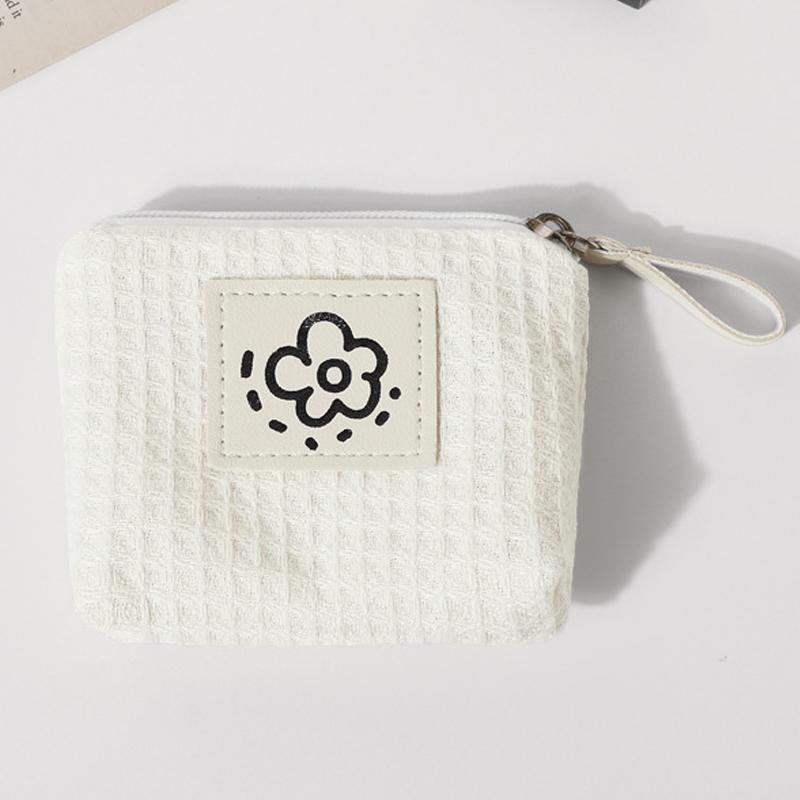 Fashionable  Cute And Simple Wallet Small And Fresh Cosmetics Coin Purse белый
