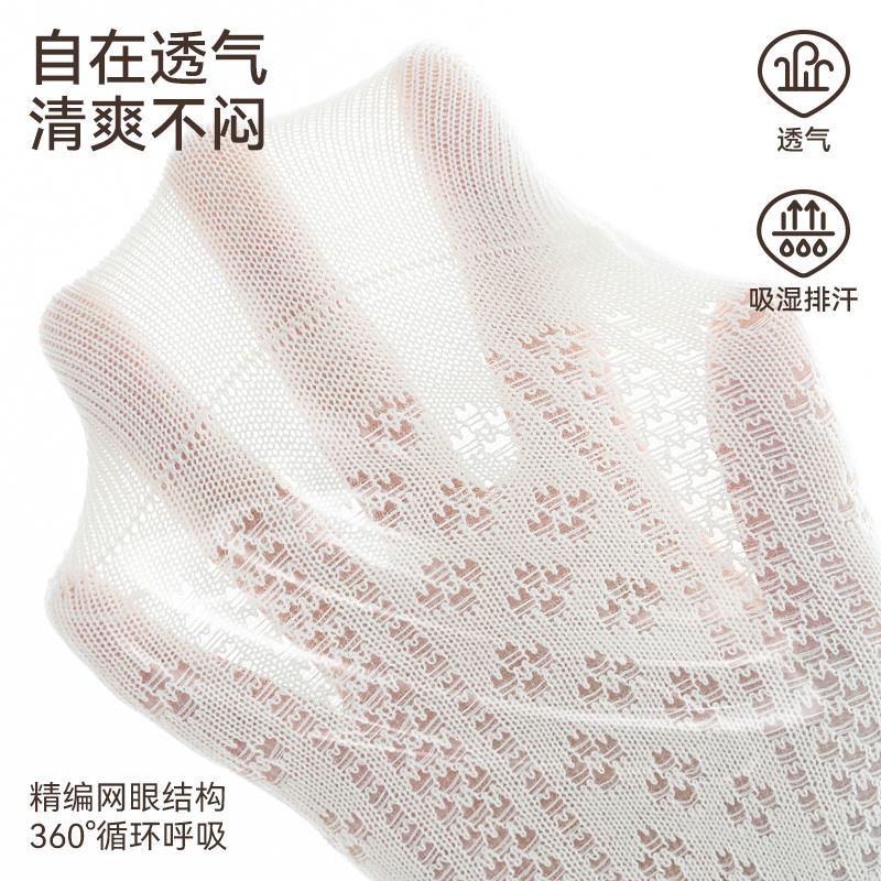 Children's Socks Summer Thin Style Girls' Mesh Socks Girls' Solid Color Summer Girls' Baby Midsole Socks Spring and Summer Style Pure Cotton