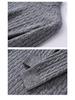 Men's Cashmere Yarn Half-High Collar Cable Knit Loose Casual Sweater - Thick, Warm, Long Sleeve for Winter
