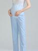 Maternity Nurse Pants - Adjustable Waist, Full Belly Support, Thick & Thin, Blue, Pink, White, Plus Size, Summer