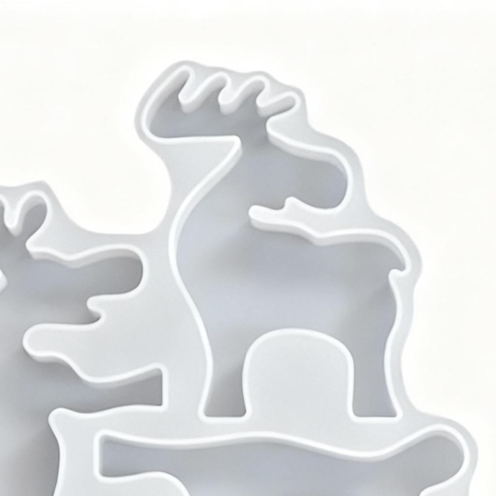 Silikon-Weihnachtsmolds 3D-Rentierformen Rentierform für Schokolade Kerze Seife Fondant Süßigkeiten Backen Feiertagsbasteln Tisch