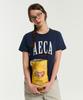 AECA (Woman) Aeca Symbol Felt Half Sleeve Tee-Navy