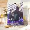 Pink Neon Sci Fi Anime G-Guilty Crown Throw Lightweight 240G Flannel Blanket Soft Skin-Friendly For Summer Cooling