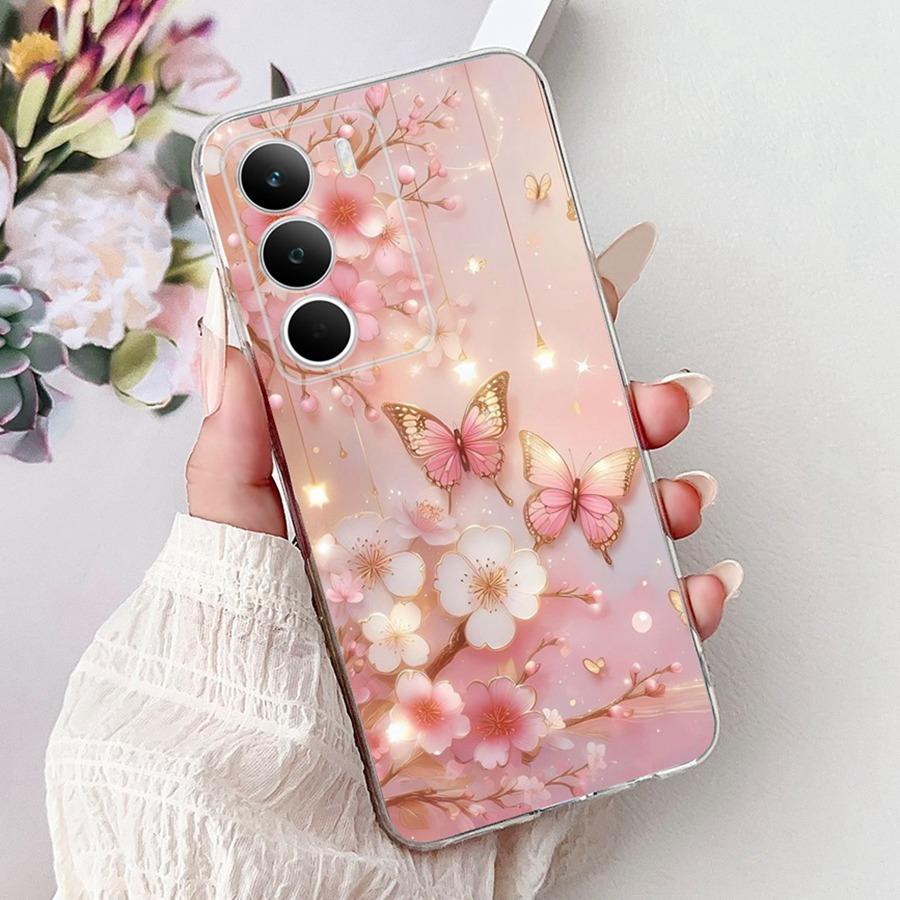 Handyhülle für Realmel C71 2025 Hülle TPU Weiche Silikonhülle Stoßfester Bumper Oppo realme C71 C 71 4G Cartoons Schmetterling