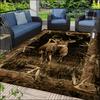 Antler Frame Elk Non-Slip Washable Indoor Outdoor Floor Rug Area Carpet for Living Room Nursery Bedroom Patio Garden Decor