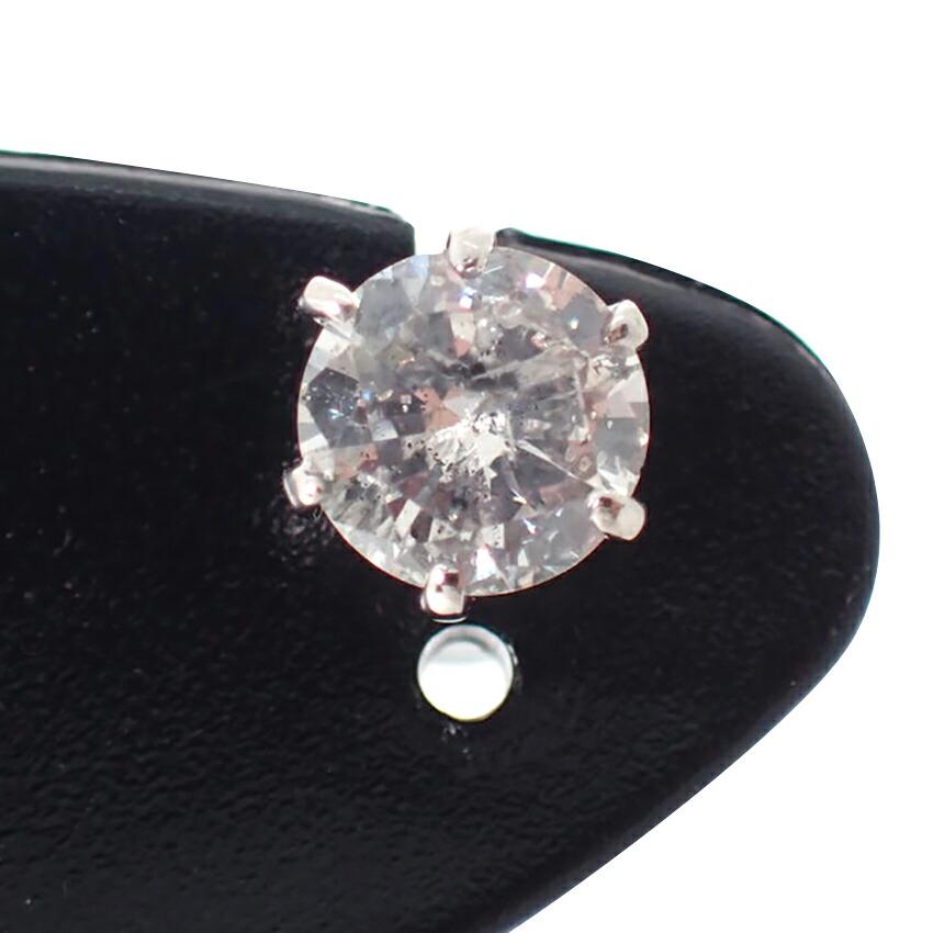Pt900 Diamond 0.301 One earring / j23-3