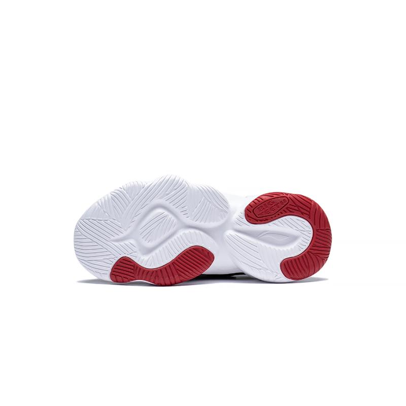 Li Ning Kids Sports Non-Slip Wear-Resistant Low-Top Running Shoes Kids Running Shoes Black White YKNT010-1