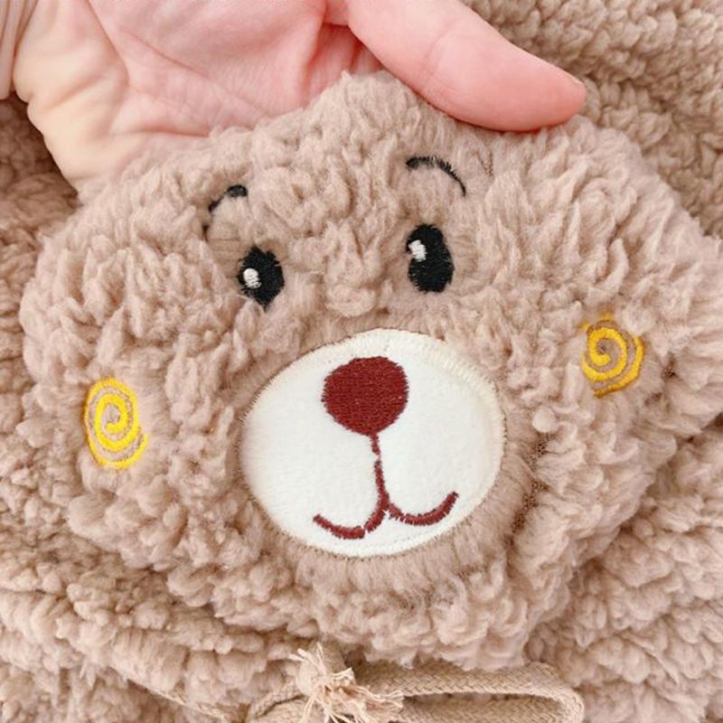 New Cute Bear Ear Hat Scarf Gloves Set Winter Women Beanies Caps Warm Casual Plush Hats Casual Solid Fleece Girl Kawaii Present