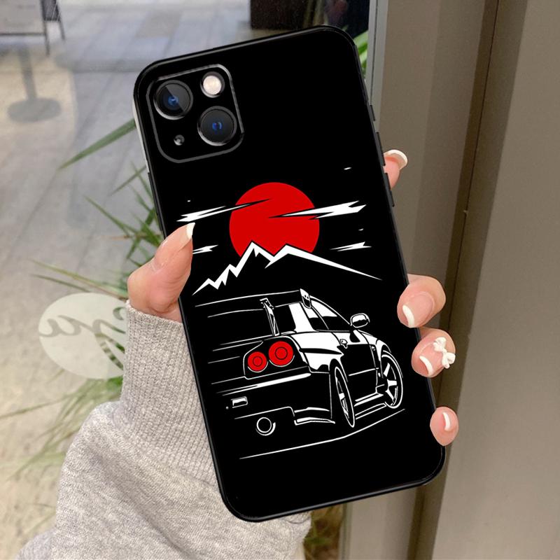 

Japan JDM Sports Cars Male Men Case For iPhone 17 Pro Max 16 15 13 12 11 14 Pro Max Plus 13 12 Mini 16e 17 Air Back Cover iPhone 12
