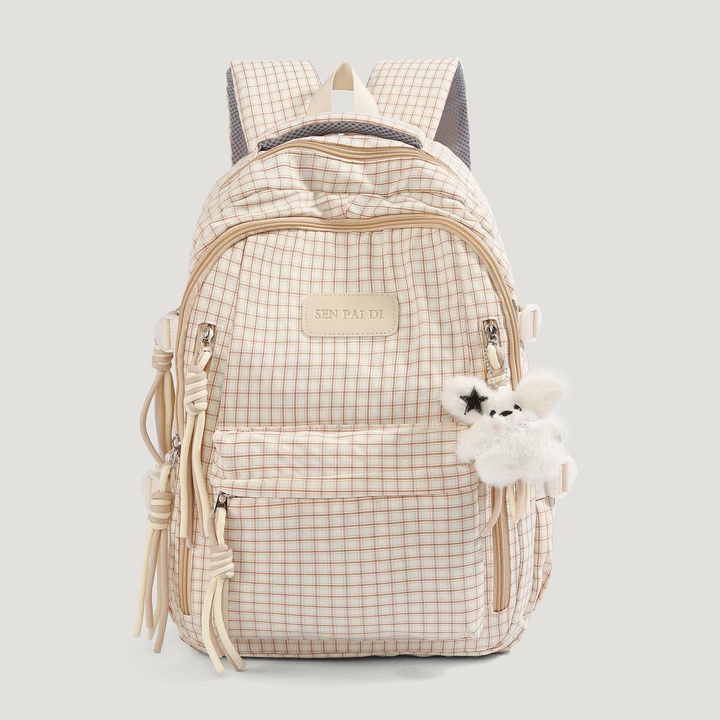 Zaino scolastico nuovo zaino scolastico di alto valore zaino a quadri dolce studenti delle scuole medie zaino leggero per viaggi grande capacità zaino da donna