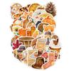 Thanksgiving Holiday Doodle Waterproof Stickers – 50 Sheets for Water Bottles & Computers