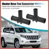 ACROPIX 2 Pcs Black Plastic Tee, Quick-connect Heater Hose Connector for Toyota Land Cruiser 1992-2007, Sequoia 2001-2007, Sienna 2004-2007 - HVAC