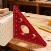 Aluminum Alloy Dual-Scale Triangle Woodworking Ruler, Metric & Inch Angle Measuring Tool with 45° & 90° Precision Markings