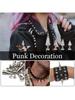 100Pcs Mixed Size Spikes and Studs, Cone Spikes Studs Metal Studs Rivets Screwback Studs for DIY Leathercraft Clothing Shoes