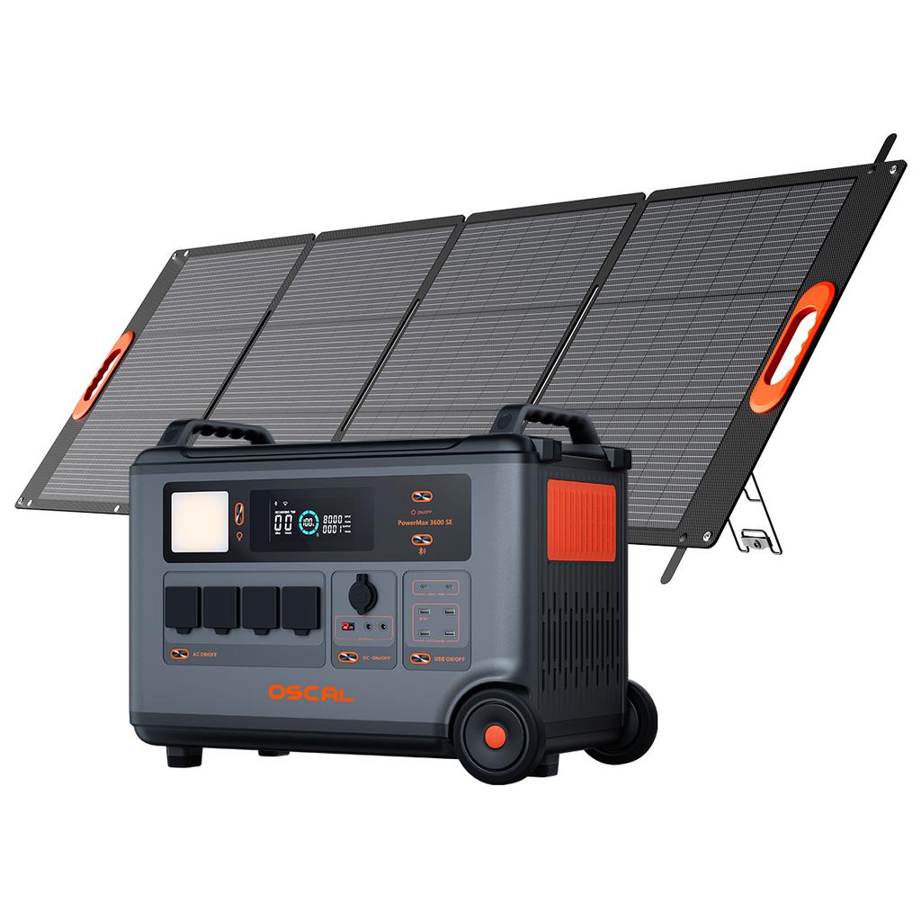 Oscal PowerMax 3600SE Powerstation 3600Wh LiFePO4 7200W Spitze Smart