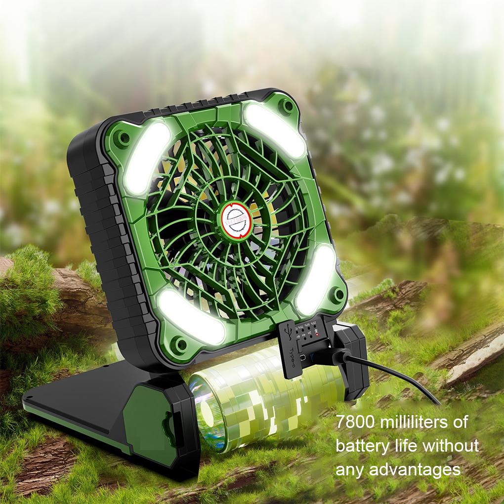 Portable Foldable Mini Fan Light For Camping Fishing Hiking Mini Foldable Multifunctional Tent Fan