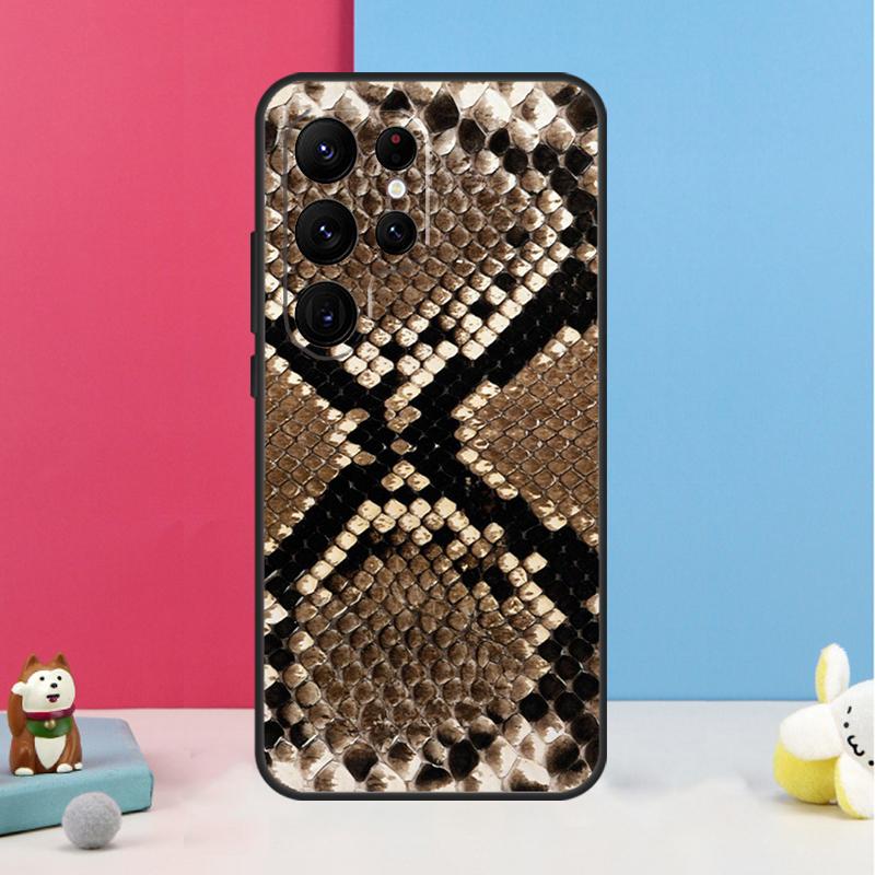Snake Skin Case For Samsung Galaxy S26 S23 Ultra S20 S21 S22 S24 S25 Plus S10 S25 FE Back Cover Shell