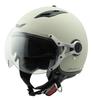 TNK Industries Speed Pit Pilot Jet Helmet with Inner Matte Free Size 51371 AP-16 Shield, White, (58-59cm),