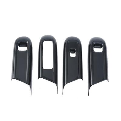 Carbon Fiber Window Control Panel Glass Lift Switch Cover Decoration Trim for Mercedes Benz E260L E300L 2024 LHD Car Accessory